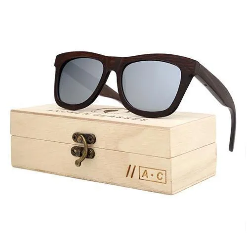 Luxury Mens Wooden Sunglasses with Bamboo Frames and UV400 Protection