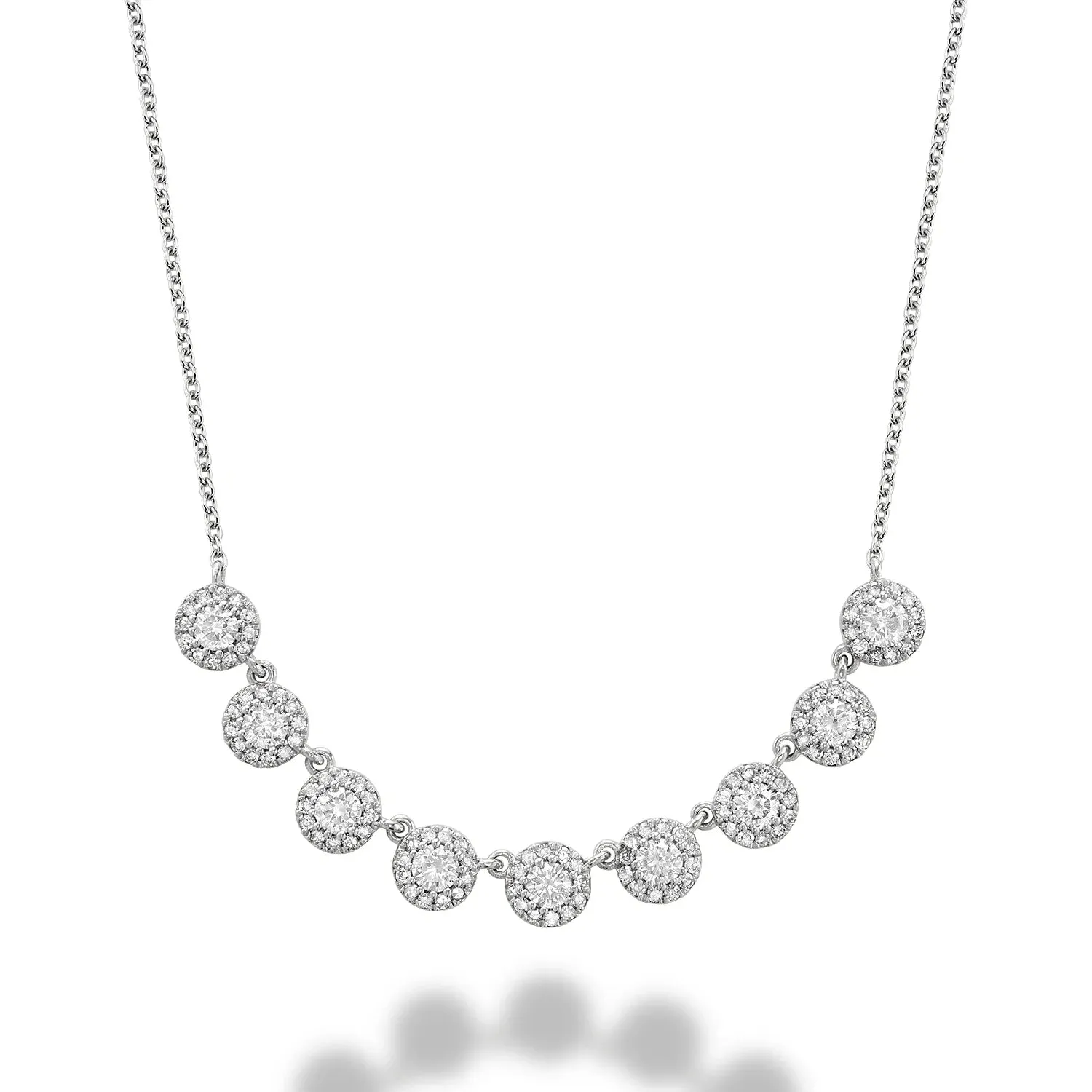 Martini Cup Halo Diamond Necklace