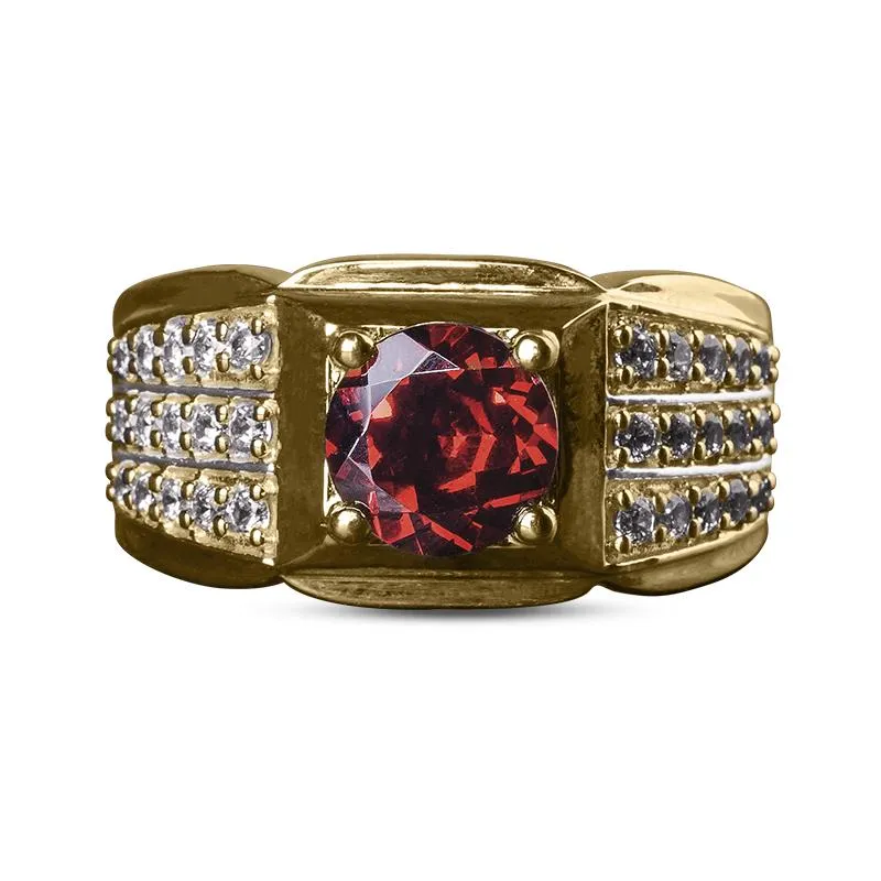 Men's Techmaster Garnet Ring