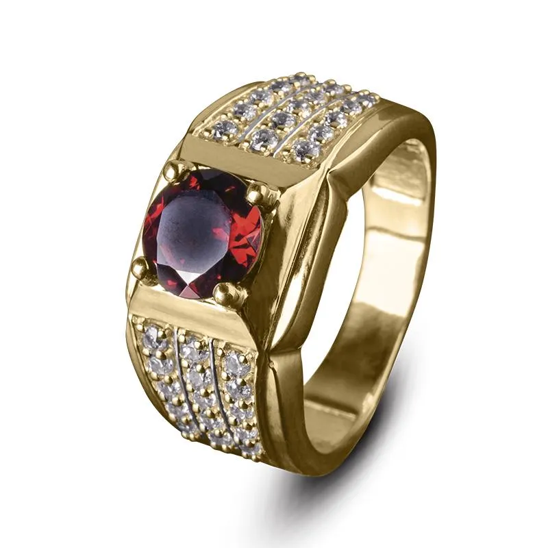 Men's Techmaster Garnet Ring