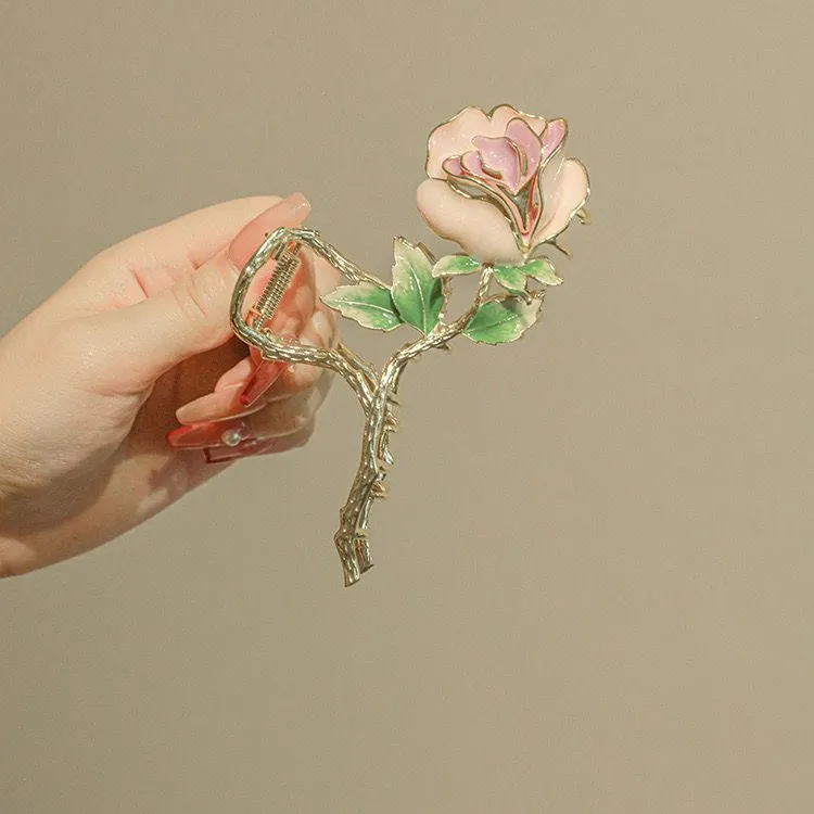 Mental Rose Hair Clip