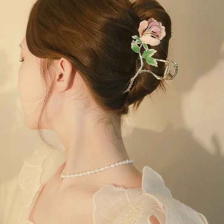 Mental Rose Hair Clip