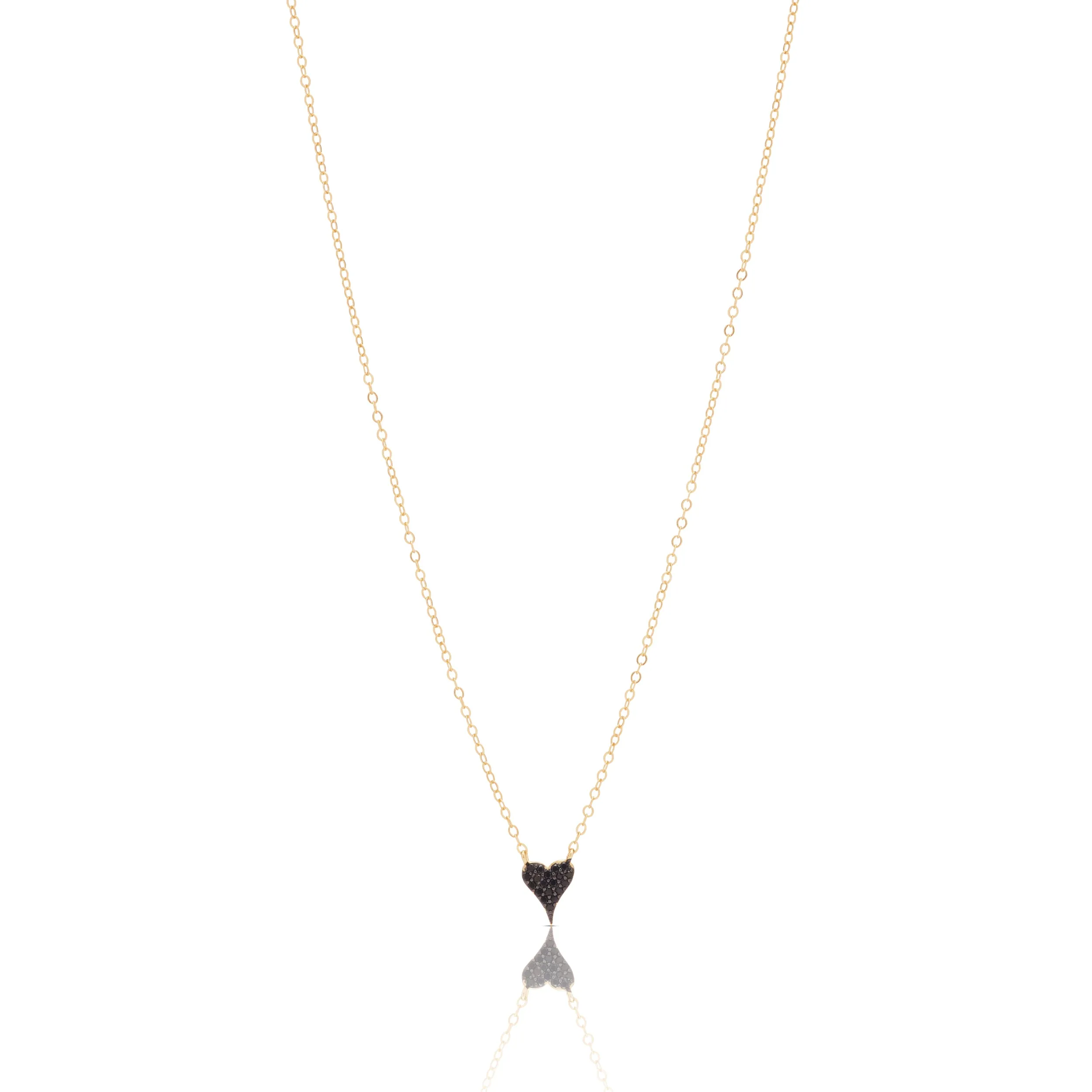 Mini Pave Heart Necklace