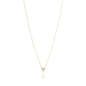 Mini Pave Heart Necklace