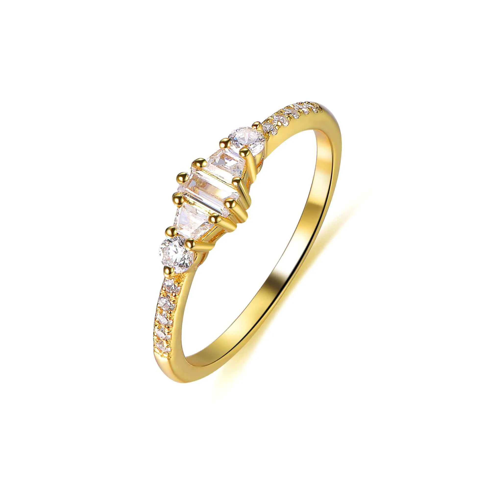 Minimalist Simulated diamond Engagement Ring