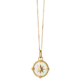 Monica Rich Kosann Mother of Pearl Mini Adventure Compass Charm