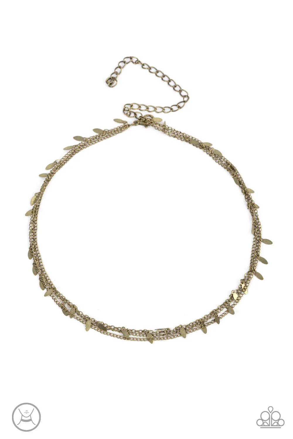 Monochromatic Magic - Brass Paparazzi Necklace