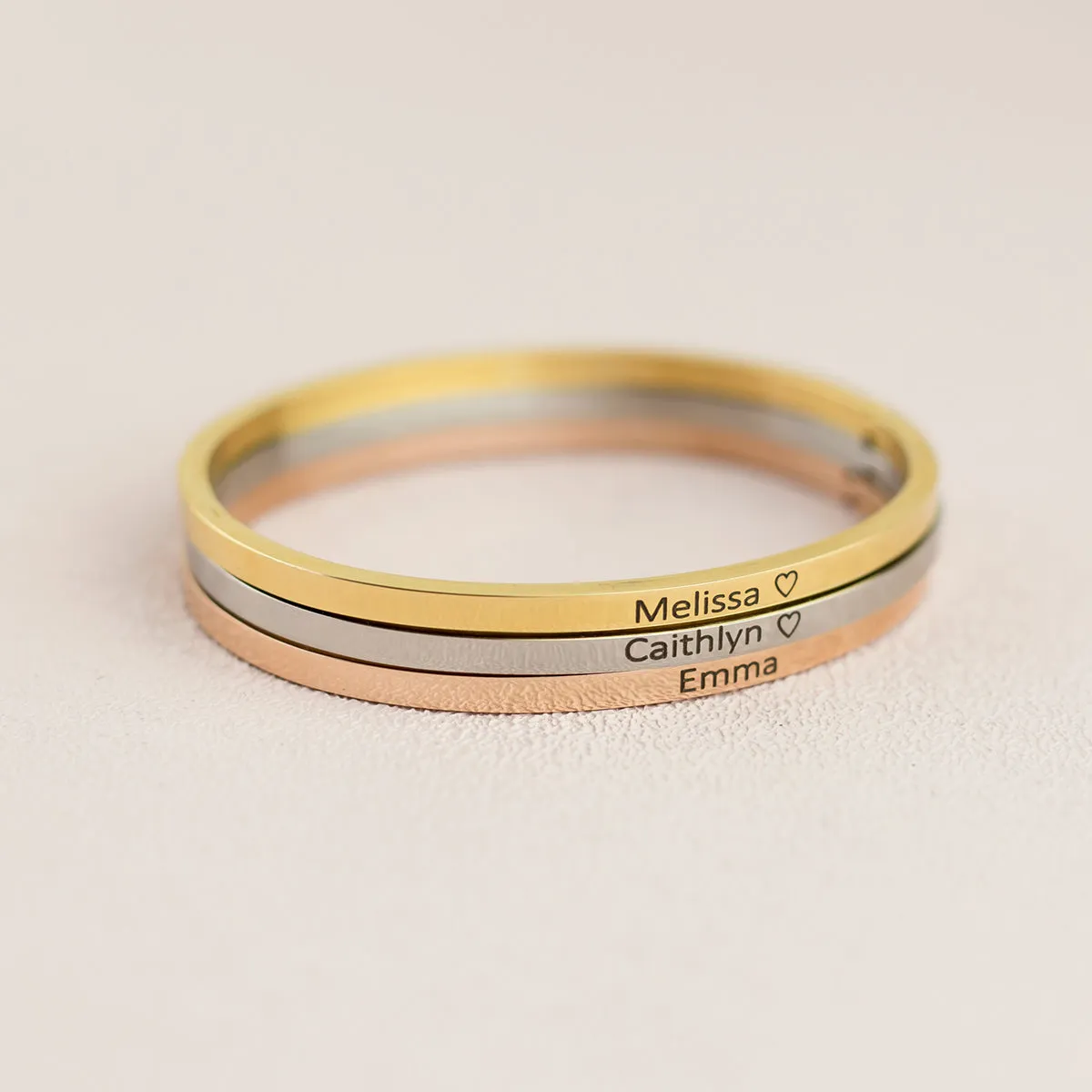 Name bangle silver