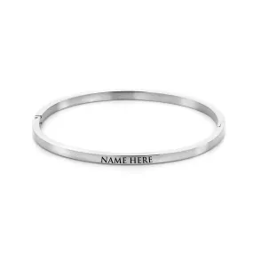 Name bangle silver