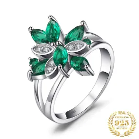 Nano Emerald Cocktail Ring - 925 Sterling Silver