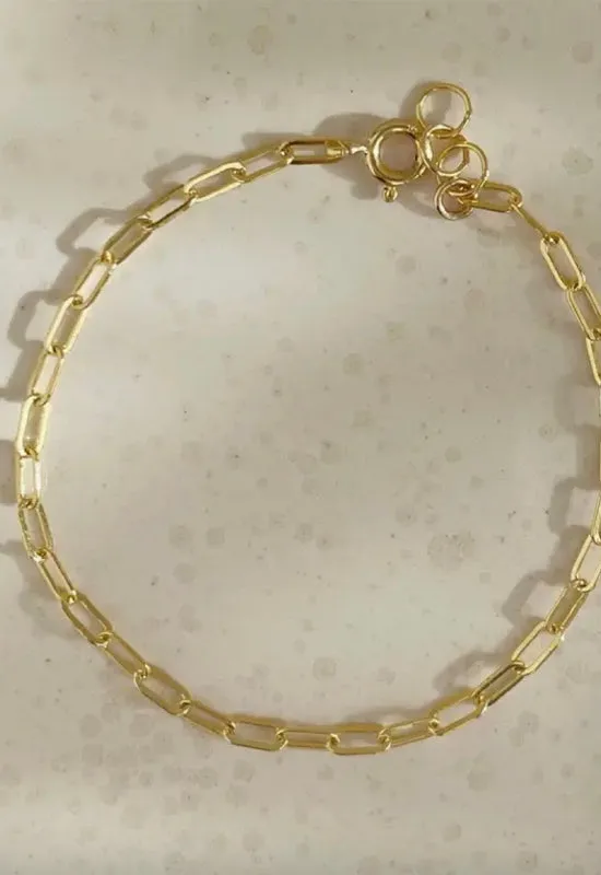 Narrow Links Bracelet - 14K Gold