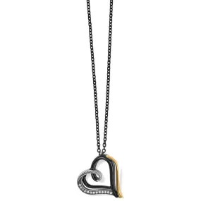 Neptune's Rings Night Heart Necklace