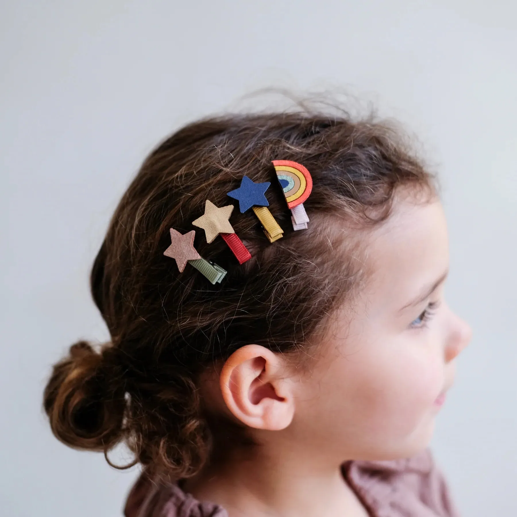 Over the Rainbow Mini Hair Clips - Set of 2