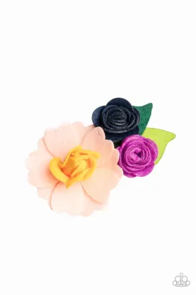 Paparazzi Flower Patch Posh - Multi Pink Hair Clip