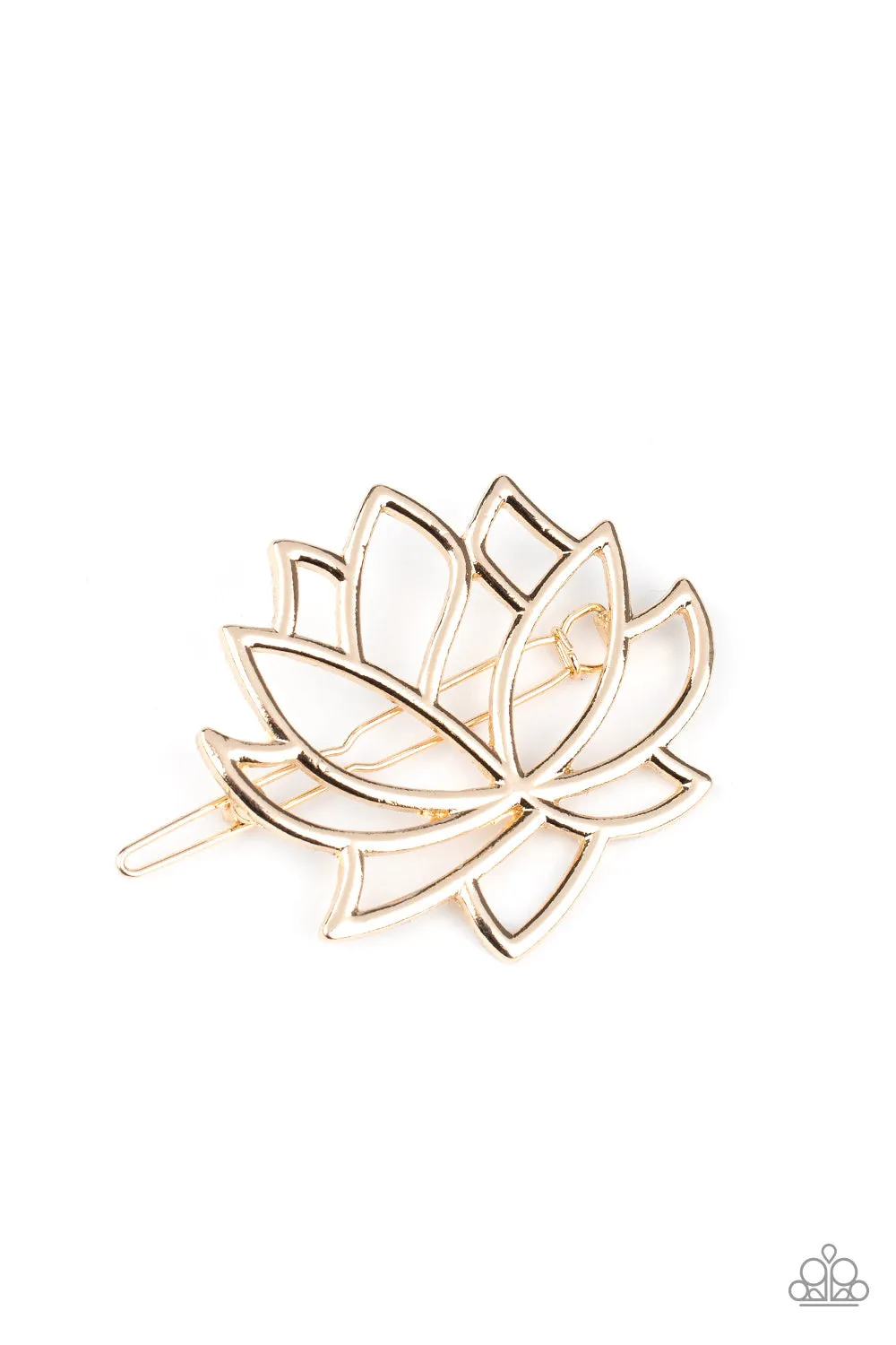 Paparazzi Lotus Pools - Gold Hair Clip