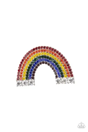 Paparazzi Somewhere Over The RHINESTONE Rainbow - Multi Hair Clip