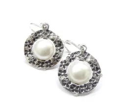 Pearl Drop earrings for women / pearl dangle earrings for women / silver earrings / bluenoemi jewelry