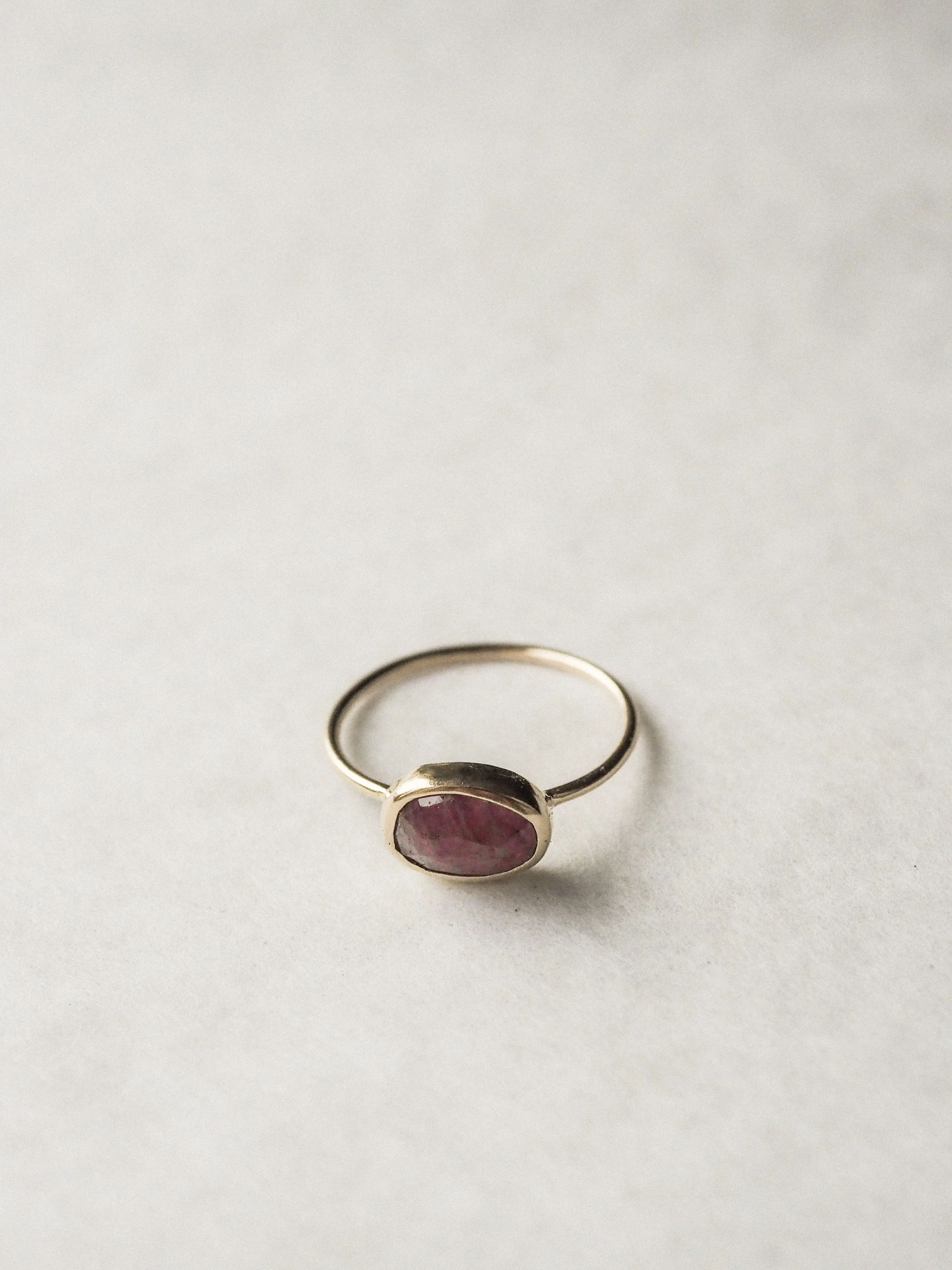 PINK OVAL SAPPHIRE RING