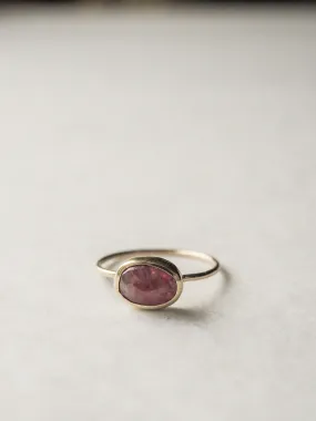 PINK OVAL SAPPHIRE RING