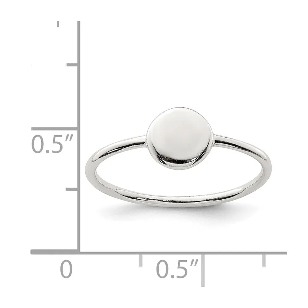 Polished Circle Ring in Sterling Silver