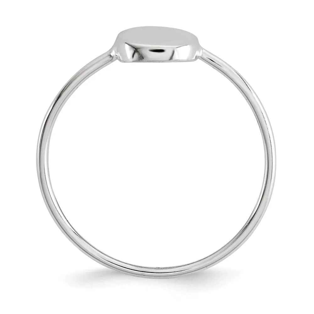 Polished Circle Ring in Sterling Silver