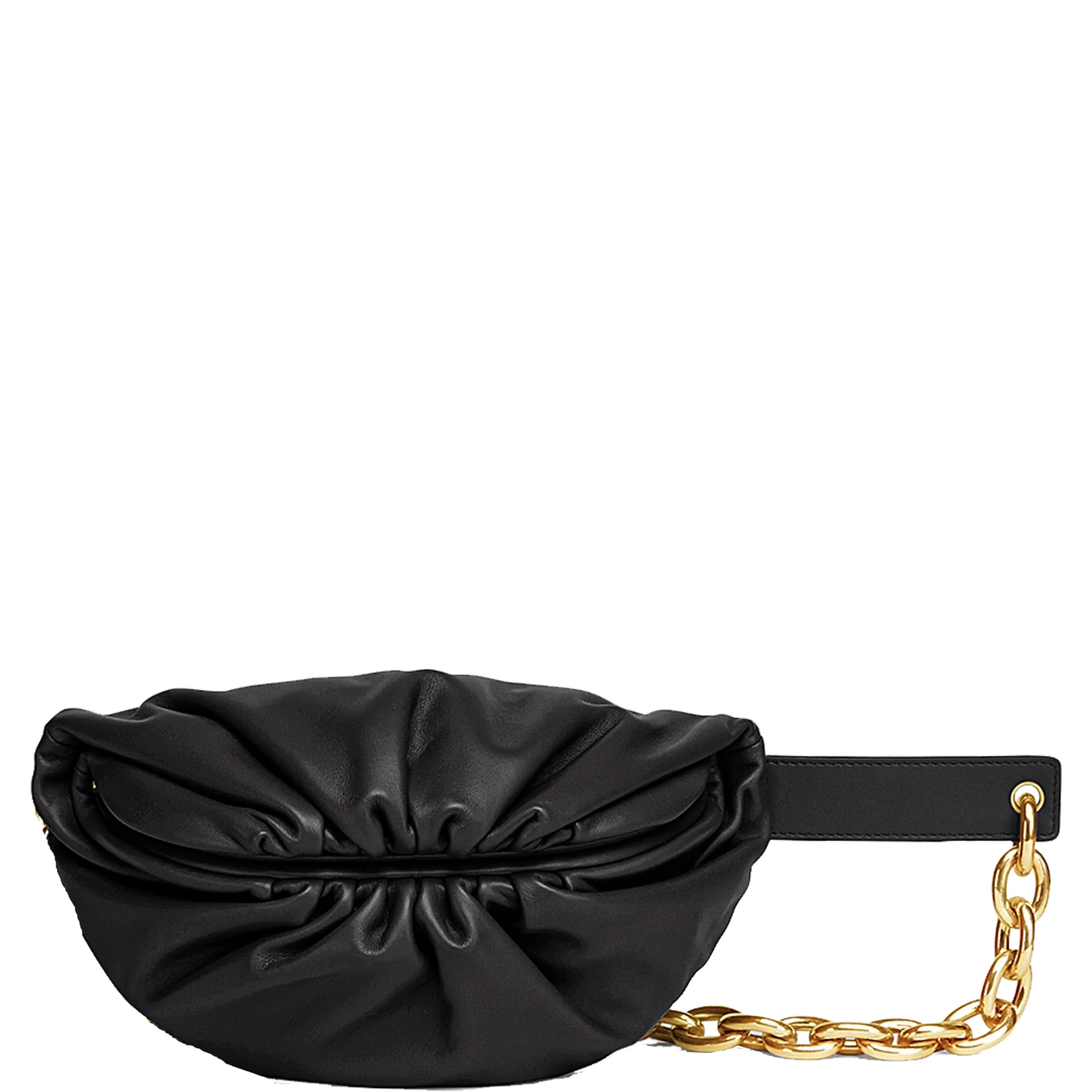 Pouch Chain Belt Bag Mini, Black/Gold