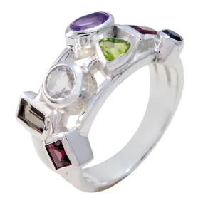 Prettyish Stone Multi Stone Sterling Silver Rings Buy Jewelry Online