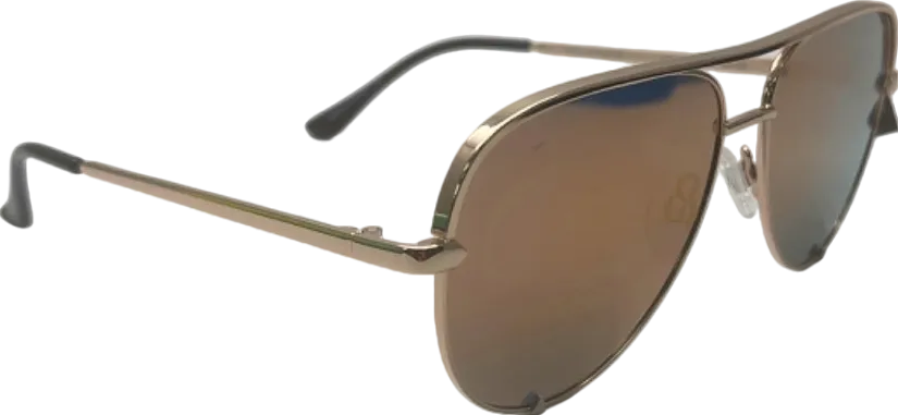 Quay Gold High Key Mini  polarised Sunglasses in Case