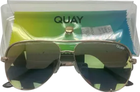 Quay Gold High Key Mini  polarised Sunglasses in Case