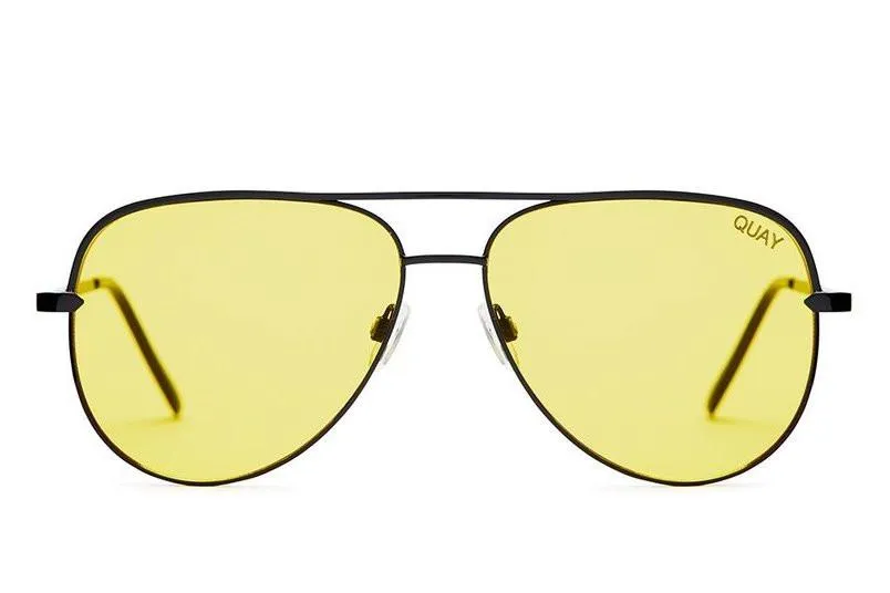 Quay Sahara Black Yellow Sunglasses