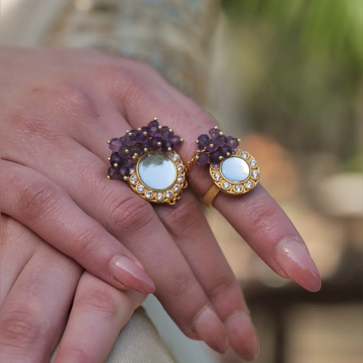 Rani Statement Ring - Amethyst