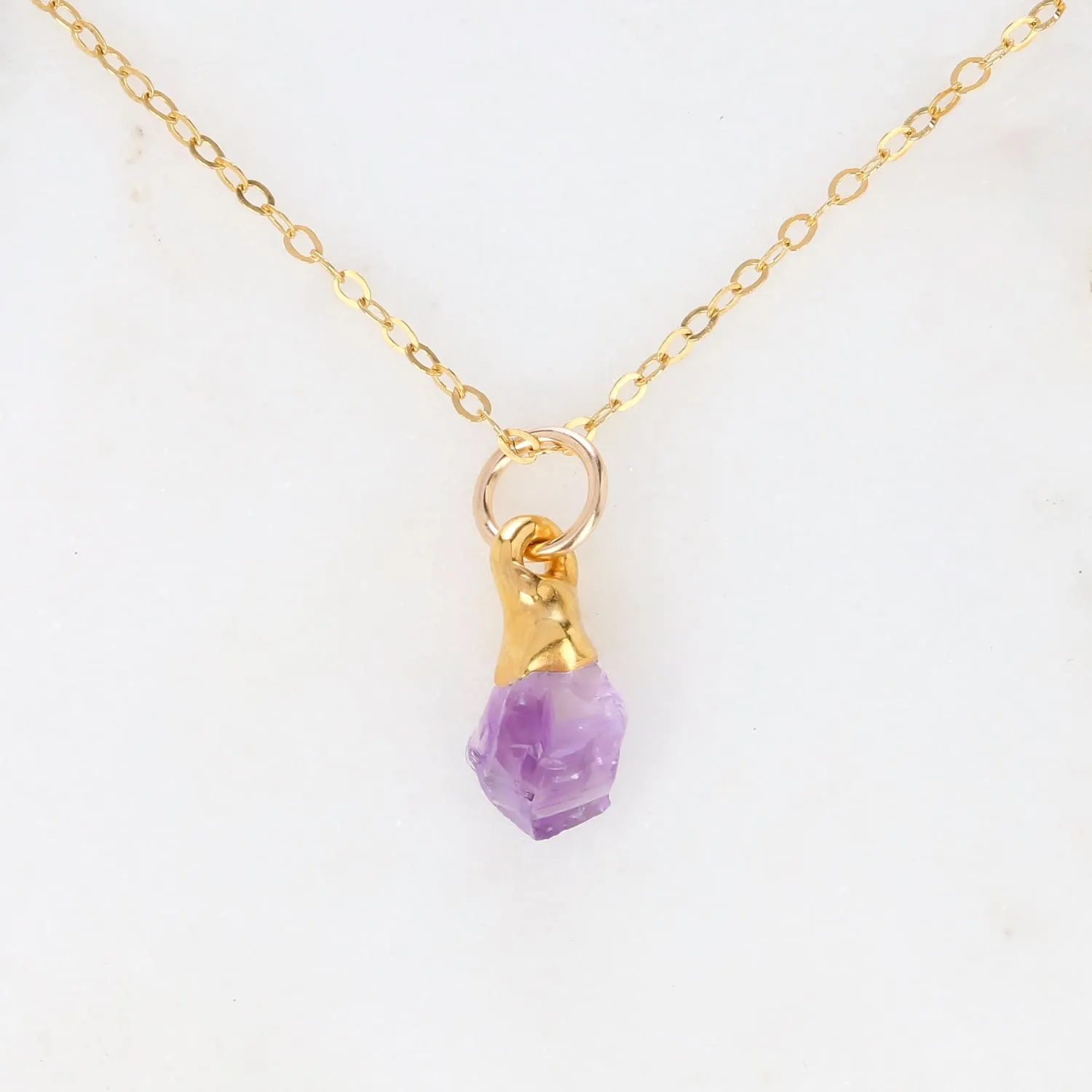 Raw Amethyst Necklace