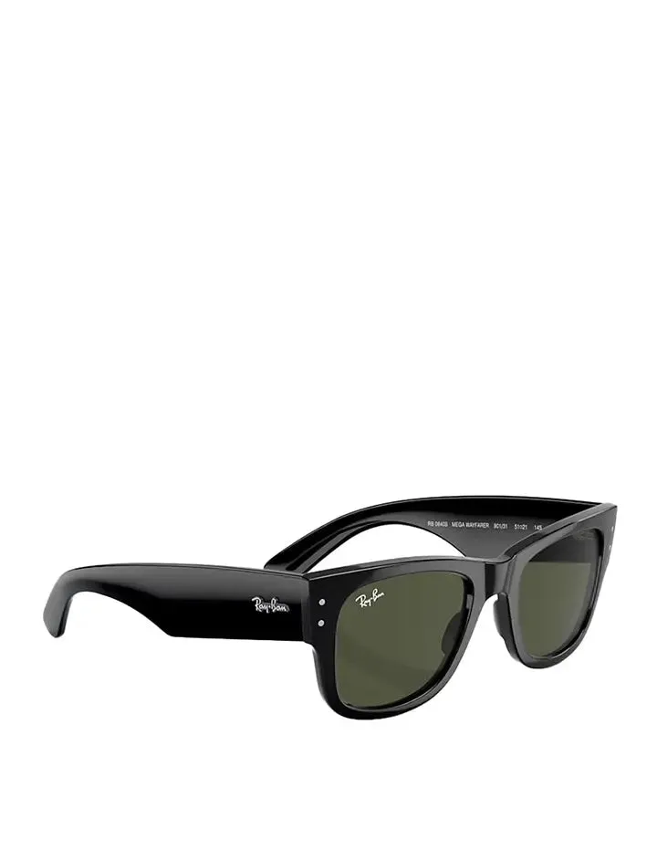 Ray-Ban RB0840S 145 51 Mega Wayfarer Sunglasses Black / Green