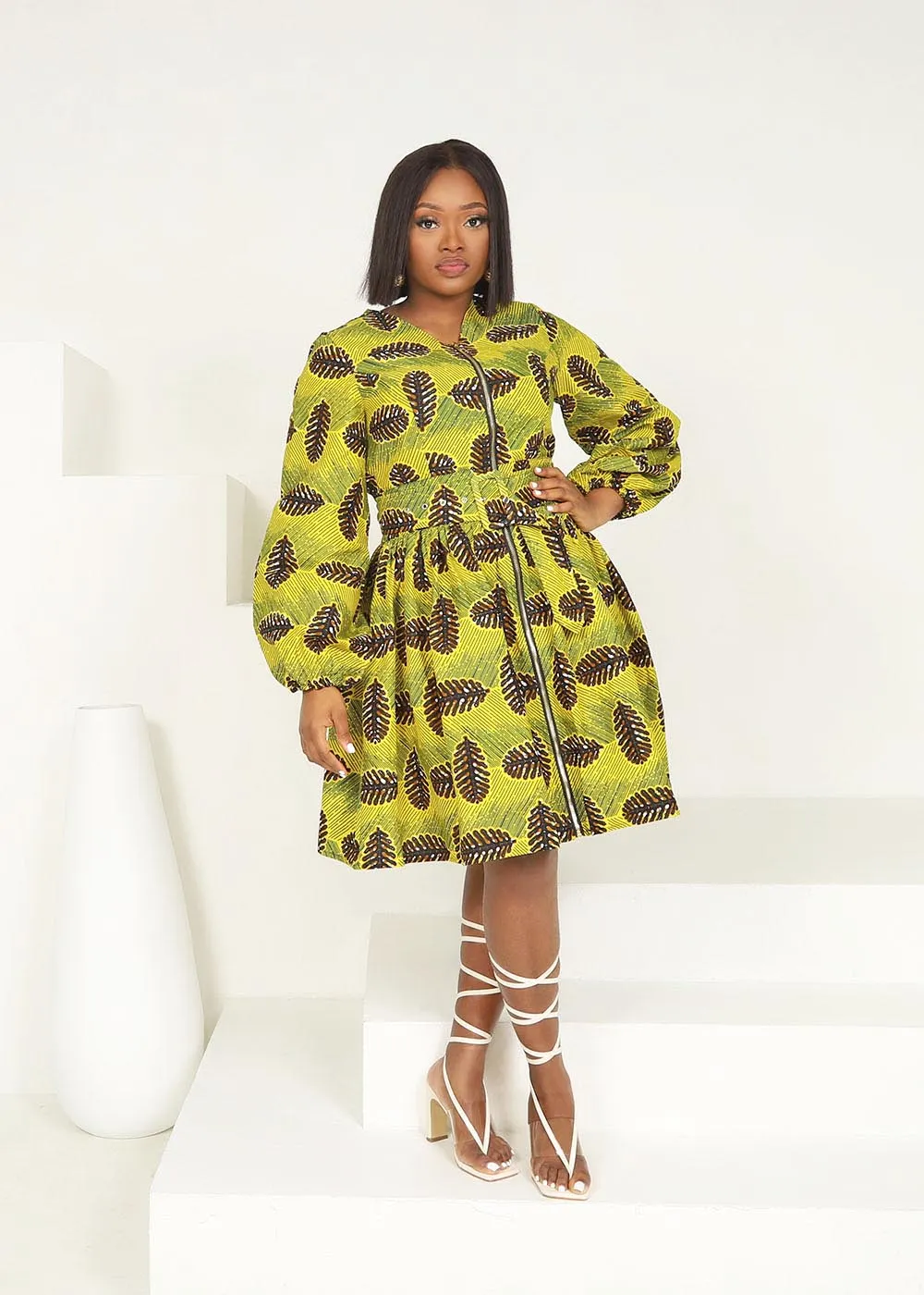 Remi African Print Dress