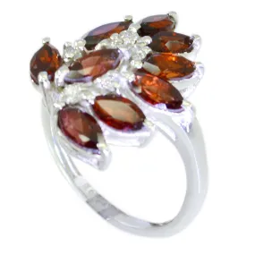 Riyo Delicate Gemstone Garnet 925 Sterling Silver Rings Fine Seller