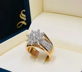 Rose gold snowflake ring WR381