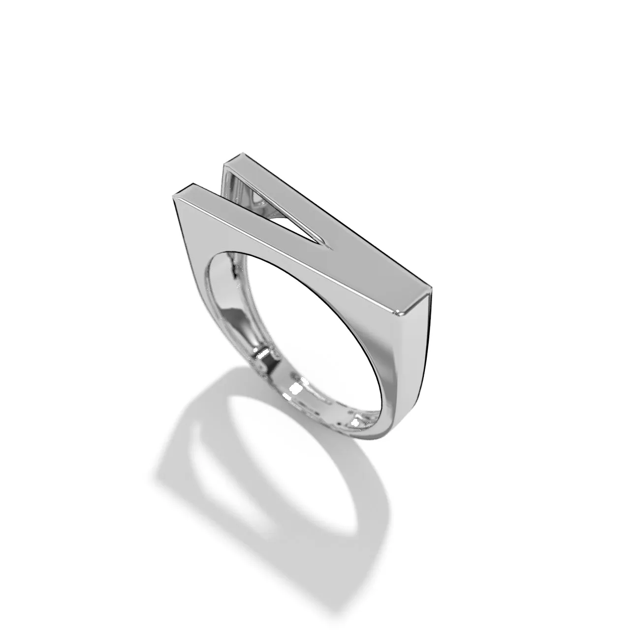 Silver Stackable Signet Rings