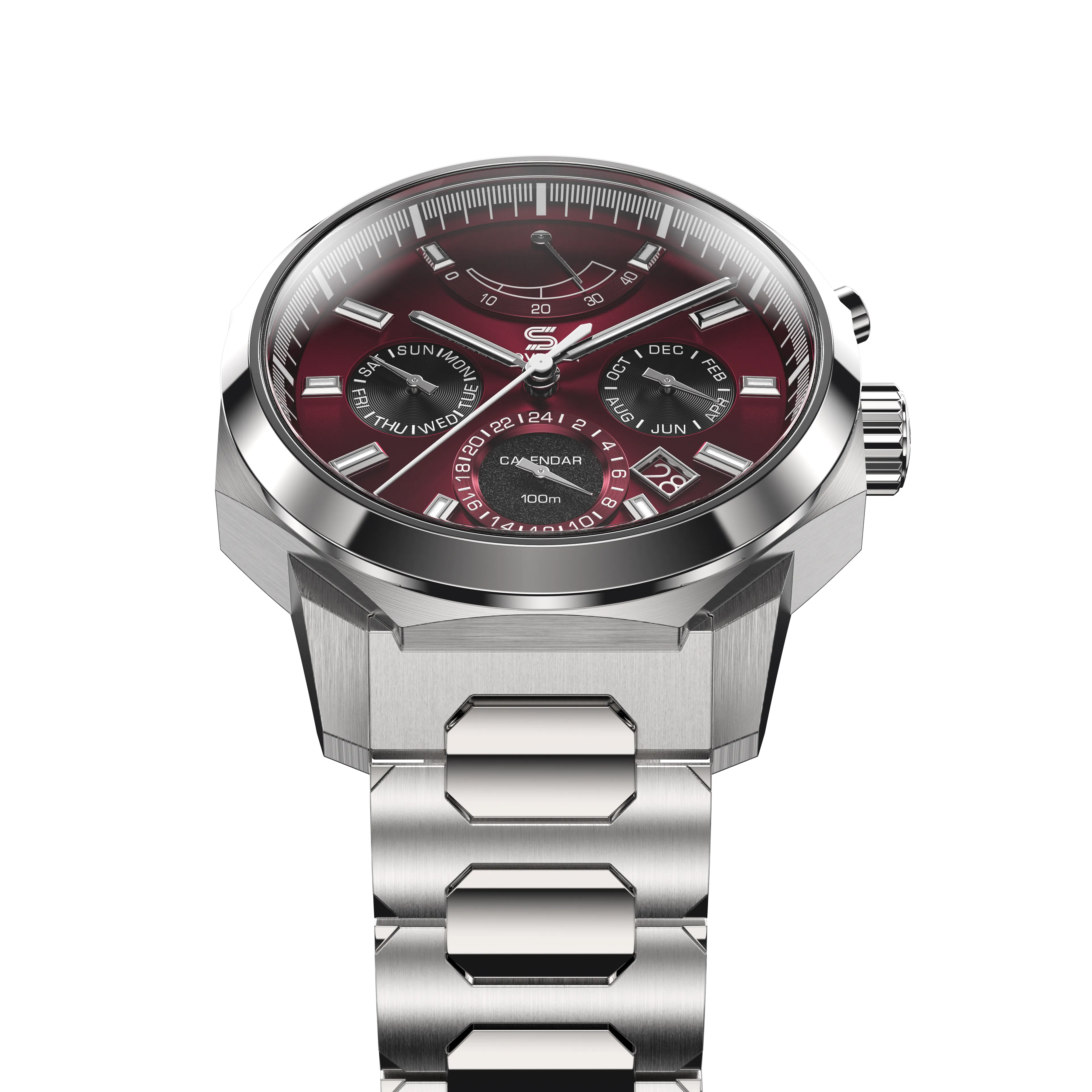 SOVRYGN Calendar Steel - Wine Watch