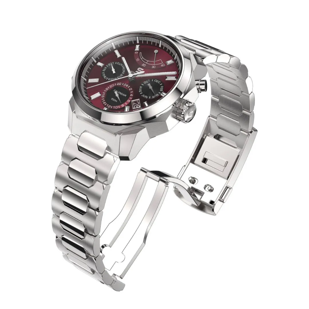 SOVRYGN Calendar Steel - Wine Watch