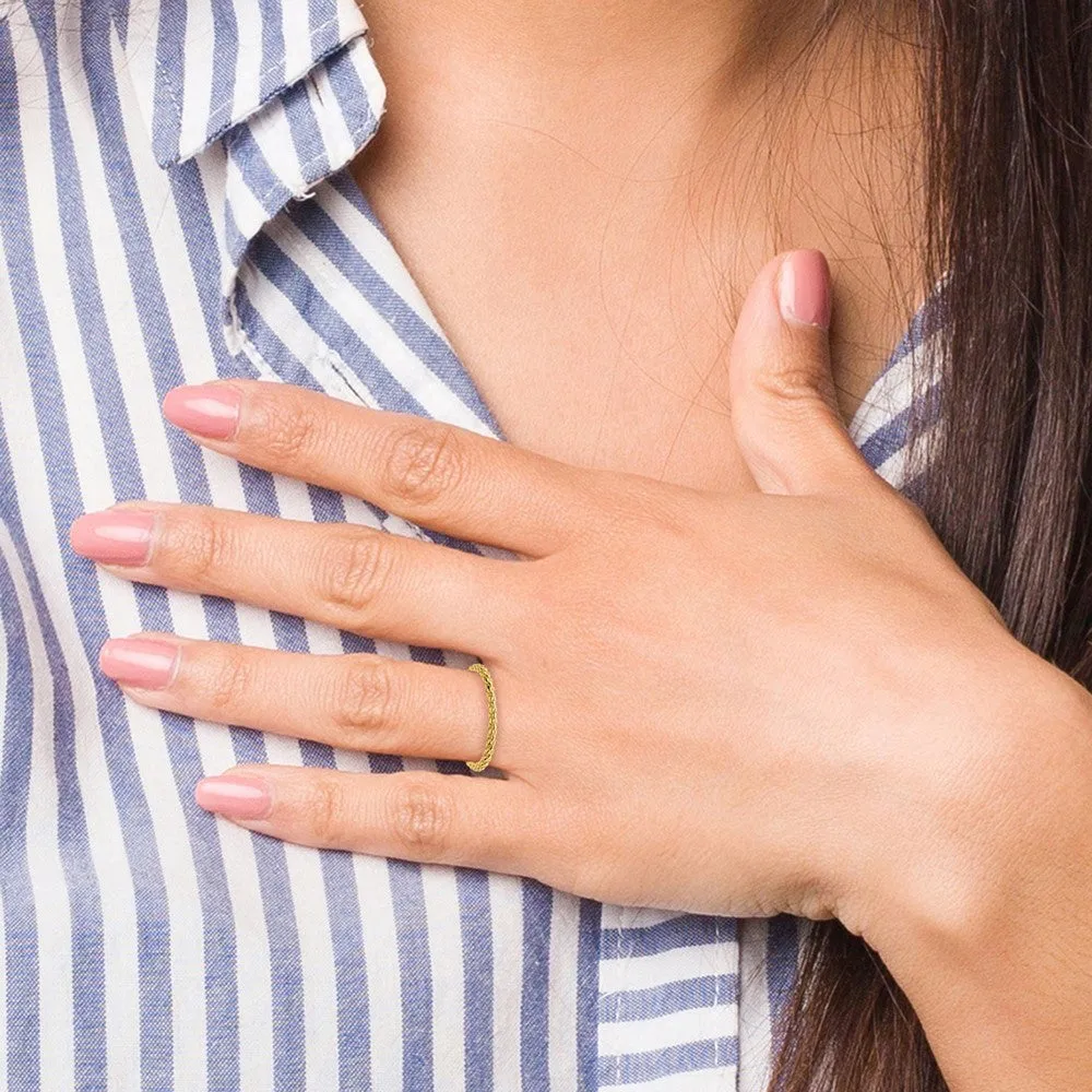 Stackable Expressions Gold-Plated Criss-cross Ring in Sterling Silver