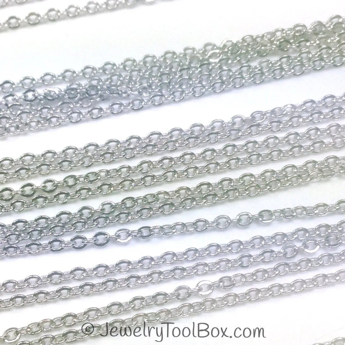 Stainless Steel Chain, Bulk Chain, Jewelry Making Chain, Hypoallergenic, 316L Stainless, 1.2x1.5mm Oval Links, Lot Size 25 Meters Spooled, #1908