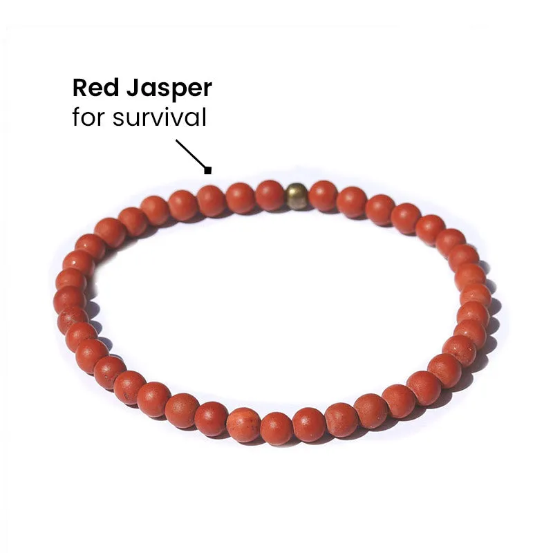 Survival Matte Red Jasper Bracelet