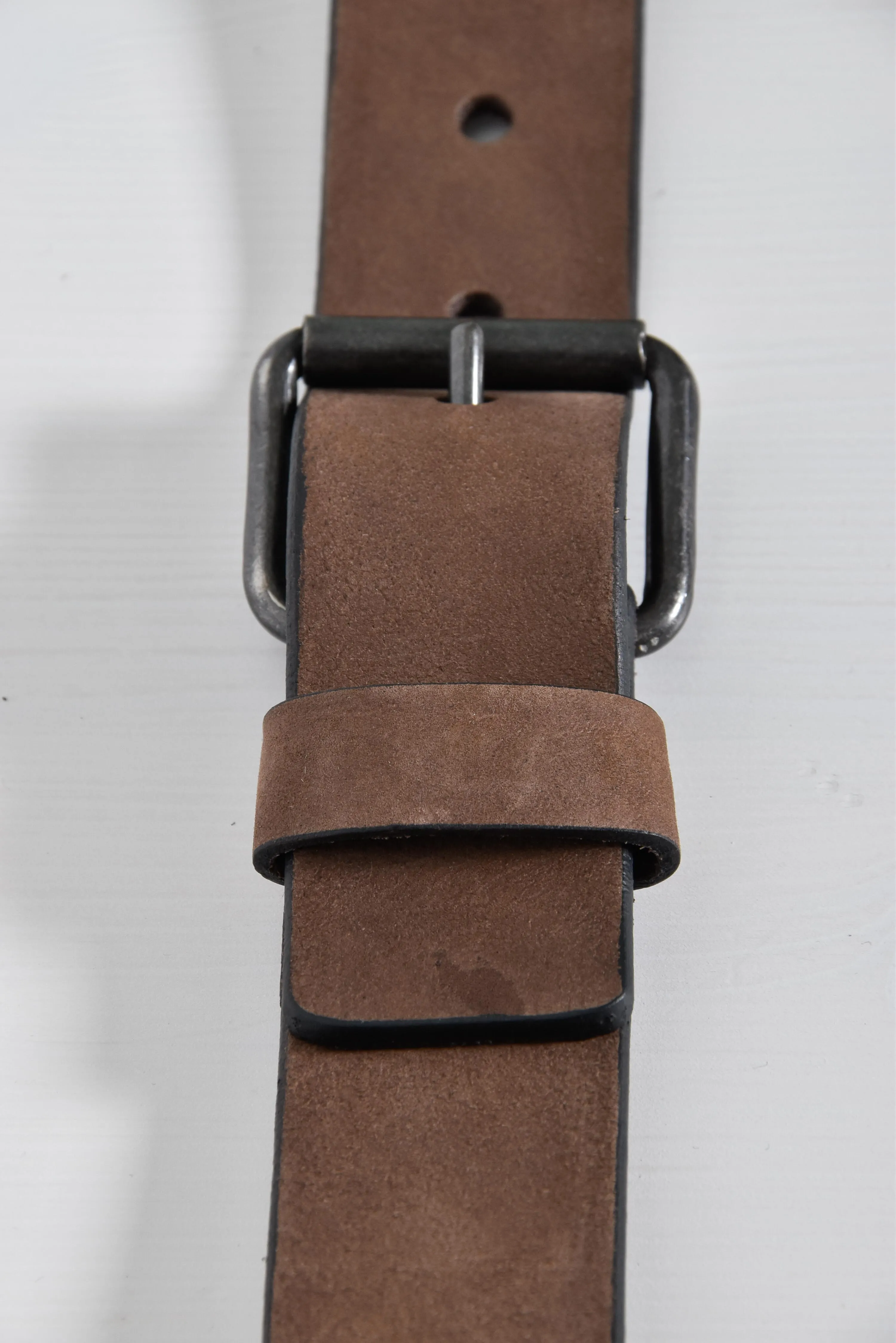 Themata Jean Belt nubuck brown