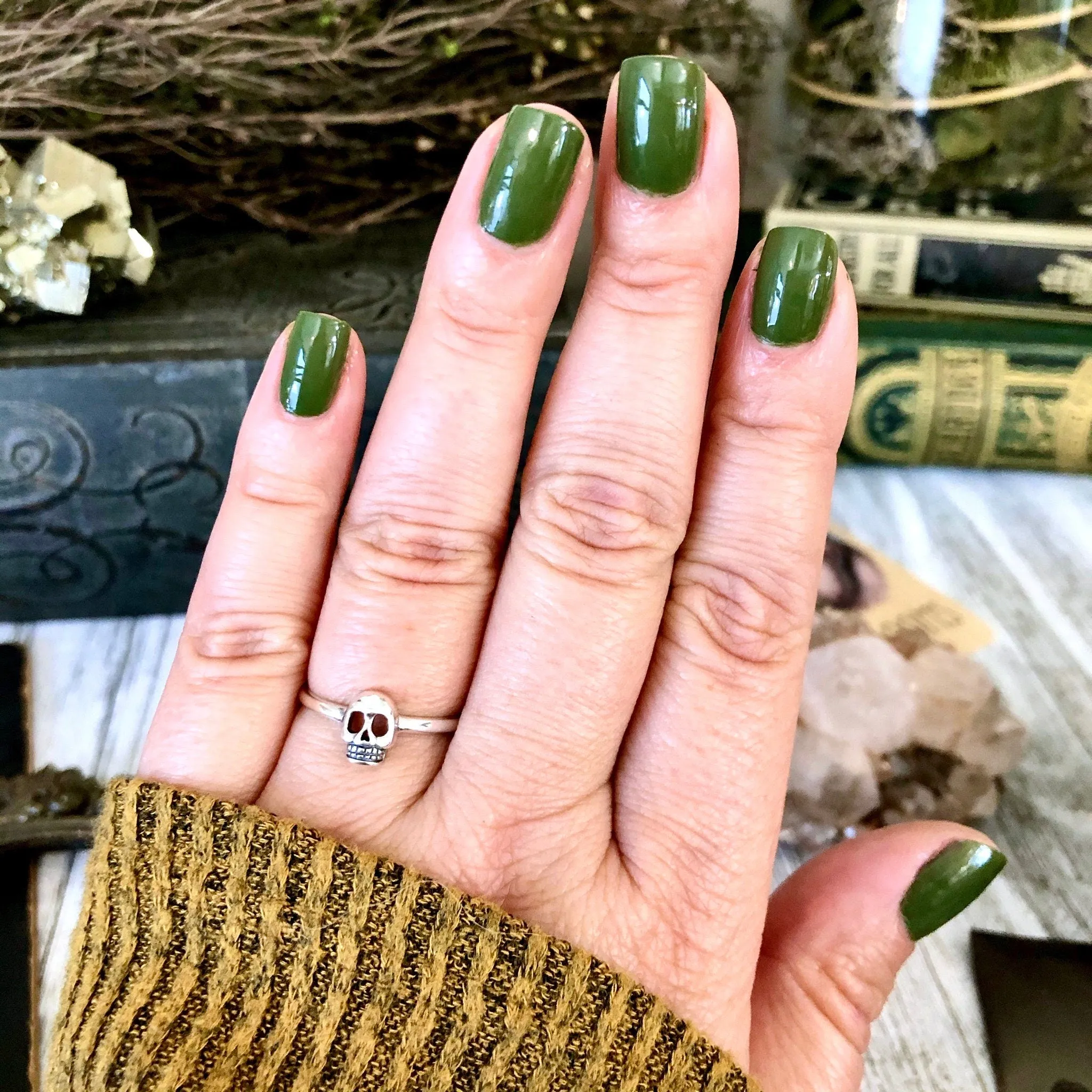 Tiny Talismans Collection- Tiny Skull Ring in Sterling Silver / Curated  Collection