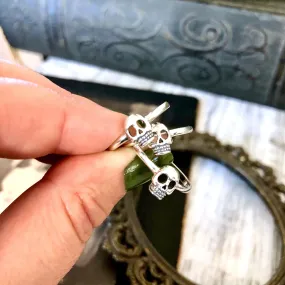 Tiny Talismans Collection- Tiny Skull Ring in Sterling Silver / Curated  Collection