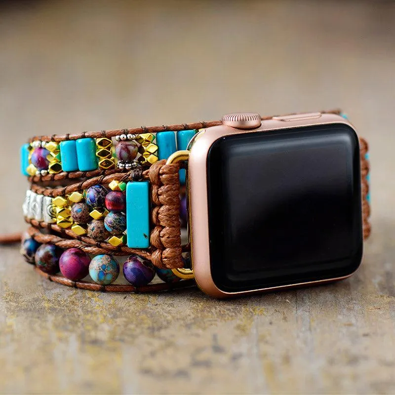 Turquoise & Jasper Apple Watch Band