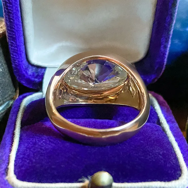 Vintage Gypsy Set Oval Ring, 5.41ct.