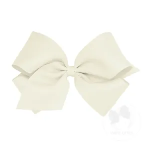 Wee Ones Bows - King - Antique White Grosgrain