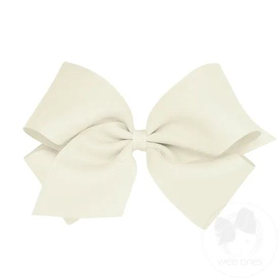 Wee Ones Bows - King - Antique White Grosgrain