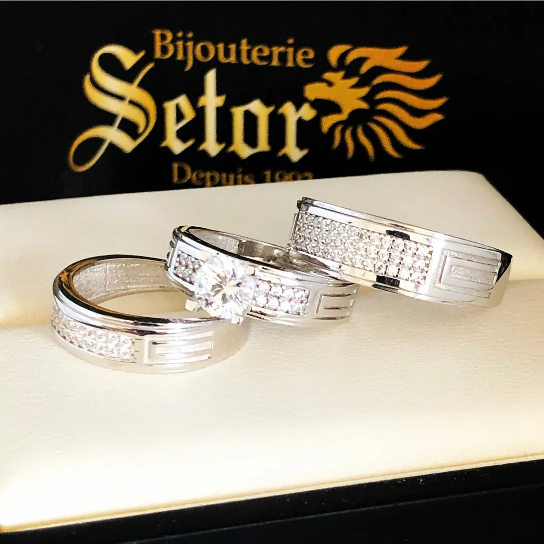 Whitney trio wedding rings TWR003